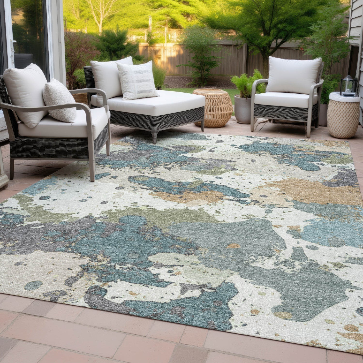Addison Chantille ACN2217 Modern Machine Made Transitional Seafoam Rug