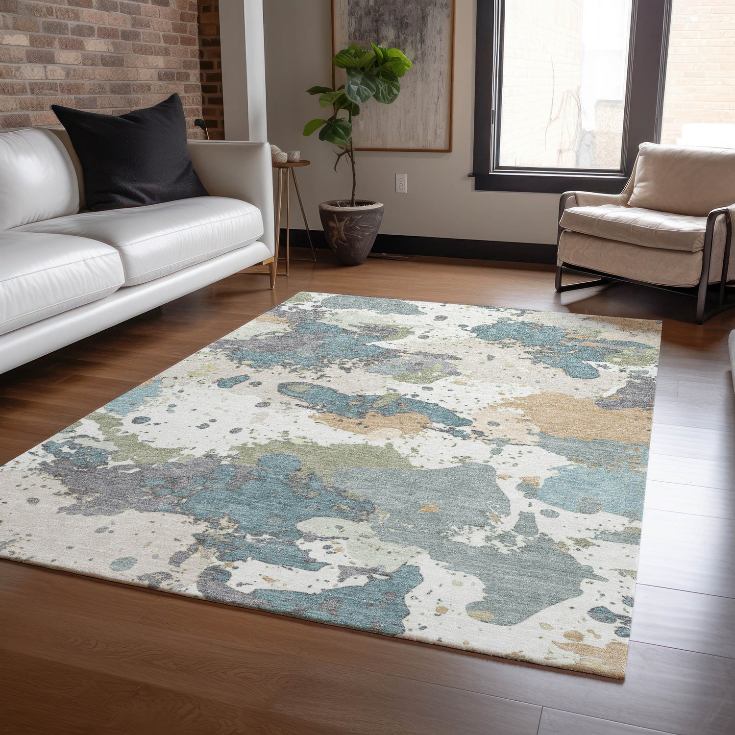 Addison Chantille ACN2217 Modern Machine Made Transitional Seafoam Rug