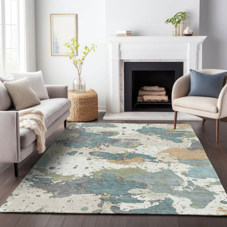 Addison Chantille ACN2217 Modern Machine Made Transitional Seafoam Rug