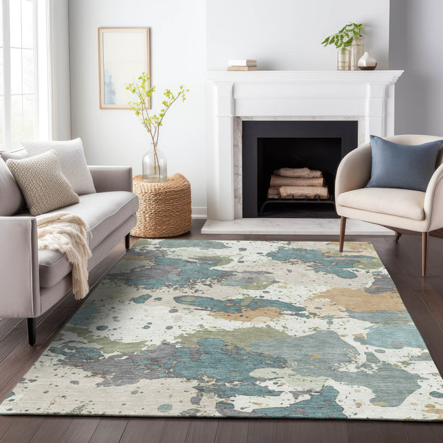 Addison Chantille ACN2217 Modern Machine Made Transitional Seafoam Rug
