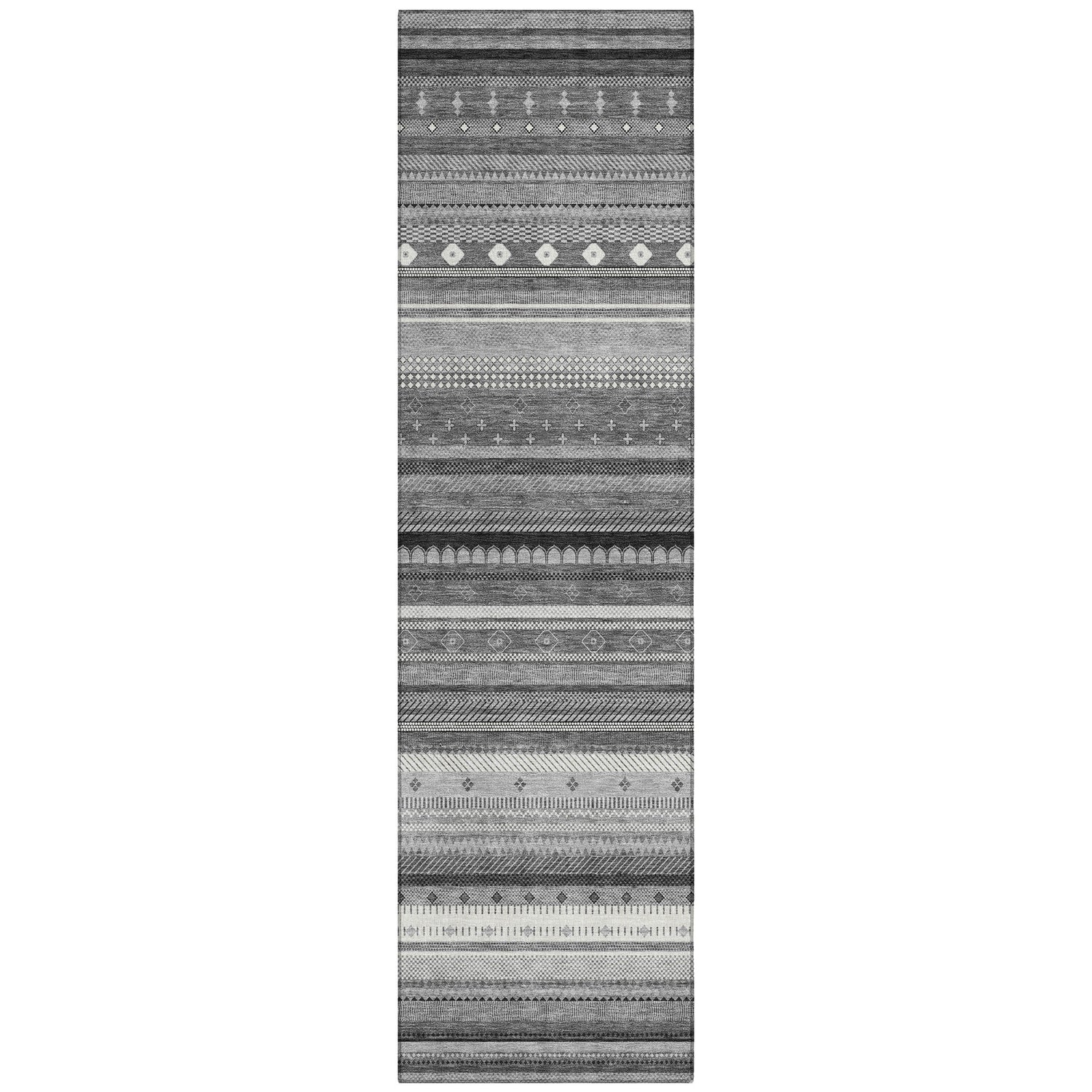 Addison Chantille ACN2218 Stripes Machine Made Transitional Gray Rug