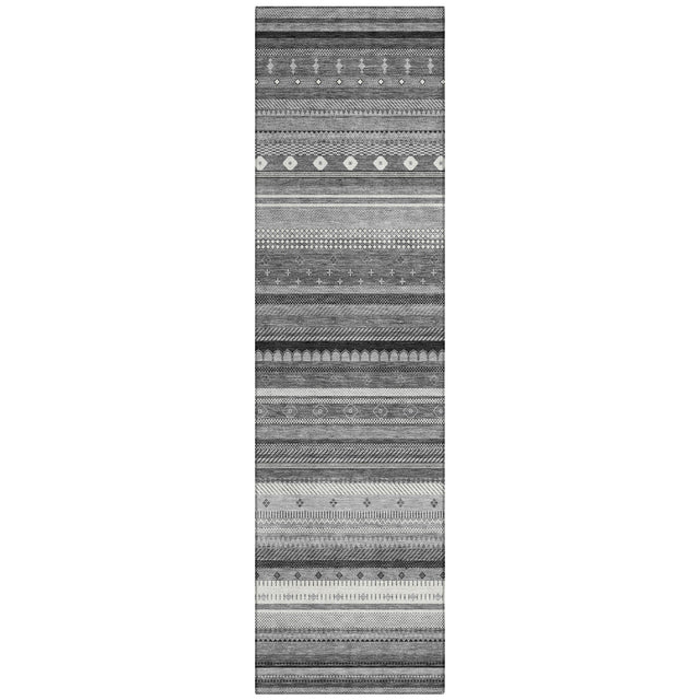 Addison Chantille ACN2218 Stripes Machine Made Transitional Gray Rug
