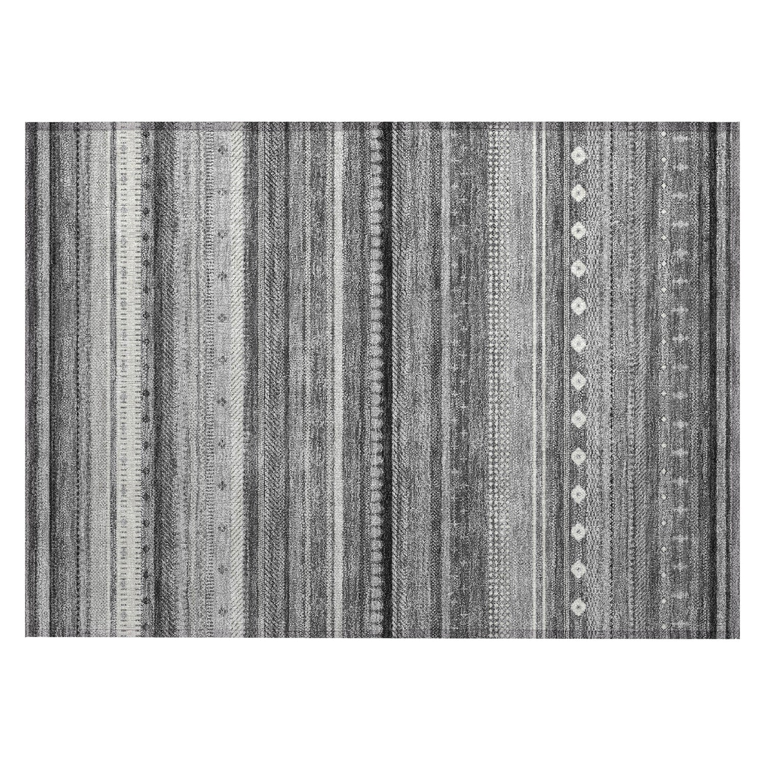 Addison Chantille ACN2218 Stripes Machine Made Transitional Gray Rug