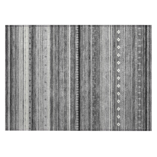 Addison Chantille ACN2218 Stripes Machine Made Transitional Gray Rug