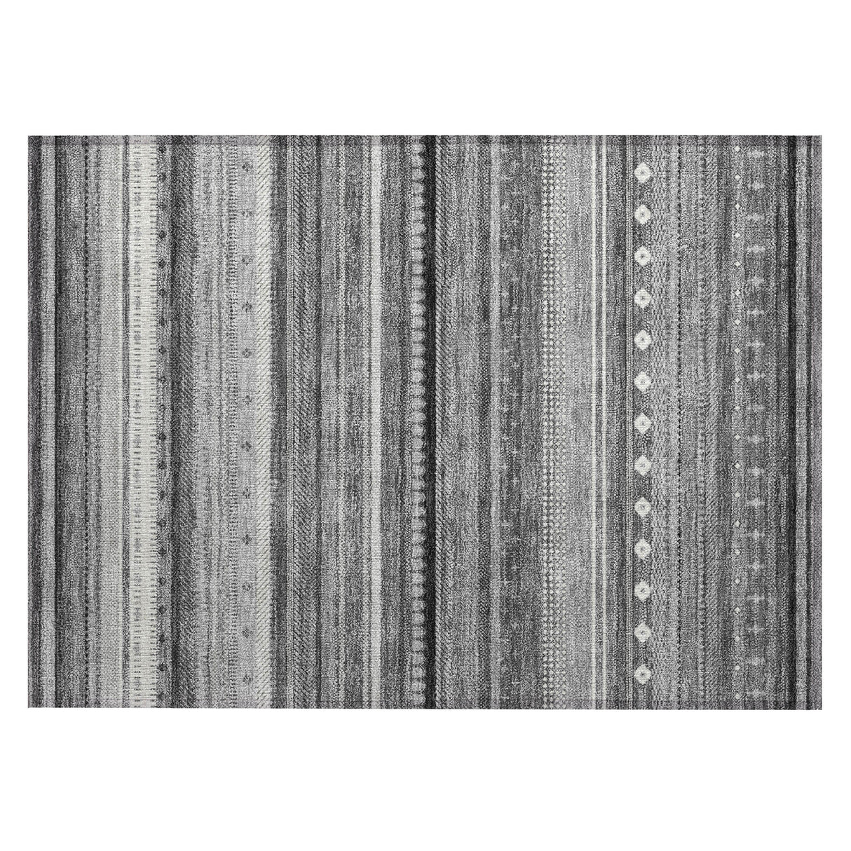 Addison Chantille ACN2218 Stripes Machine Made Transitional Gray Rug
