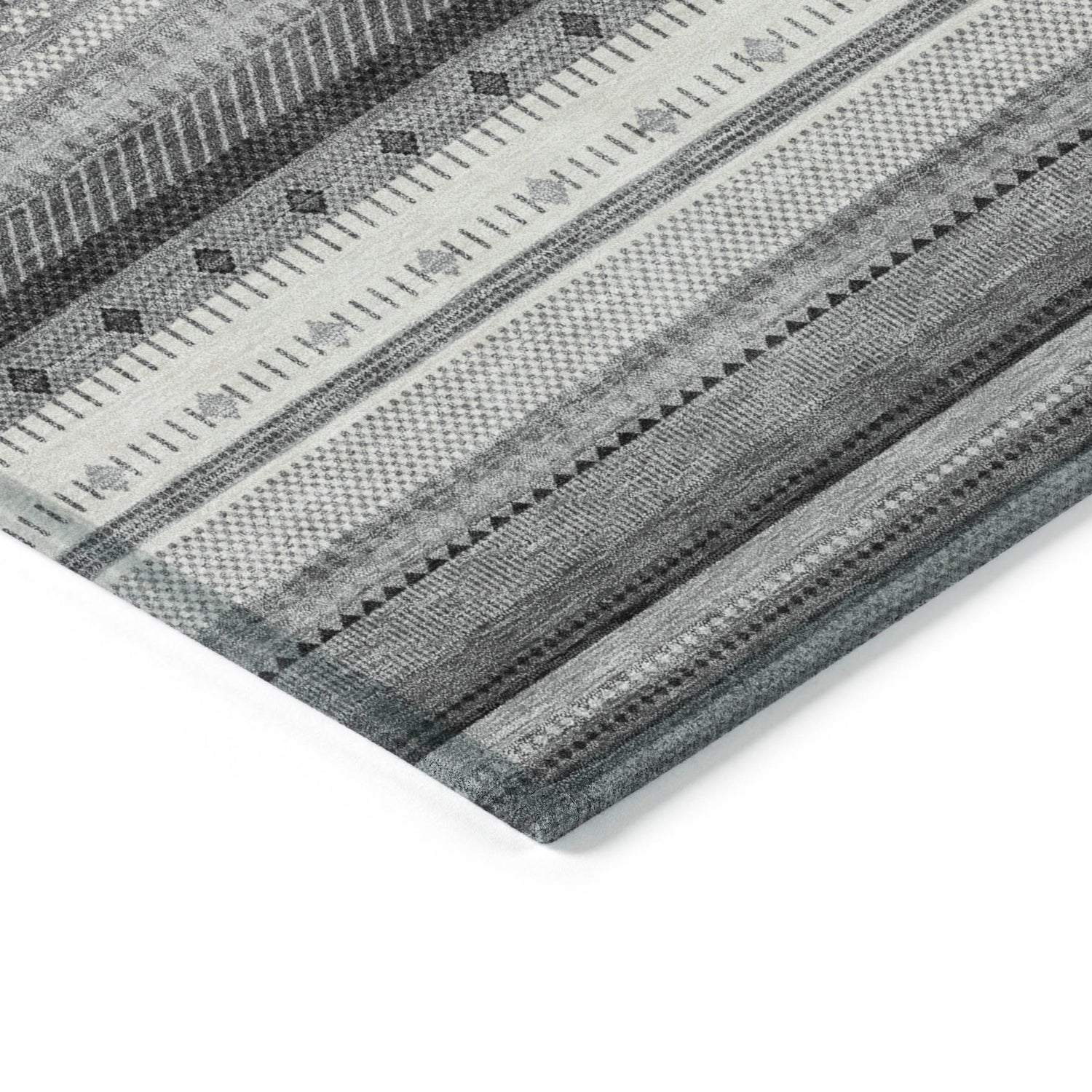 Addison Chantille ACN2218 Stripes Machine Made Transitional Gray Rug