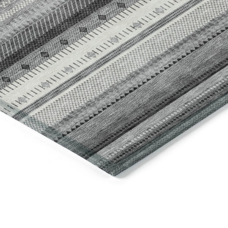 Addison Chantille ACN2218 Stripes Machine Made Transitional Gray Rug