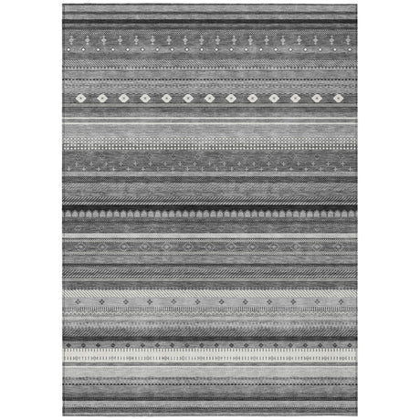 Addison Chantille ACN2218 Stripes Machine Made Transitional Gray Rug