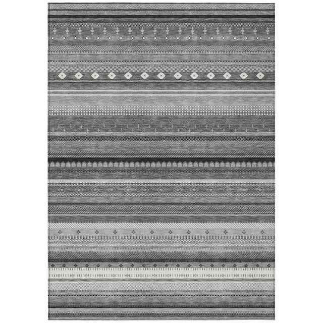 Addison Chantille ACN2218 Stripes Machine Made Transitional Gray Rug