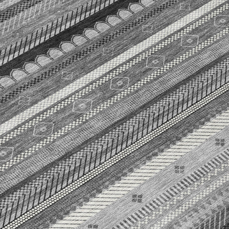 Addison Chantille ACN2218 Stripes Machine Made Transitional Gray Rug