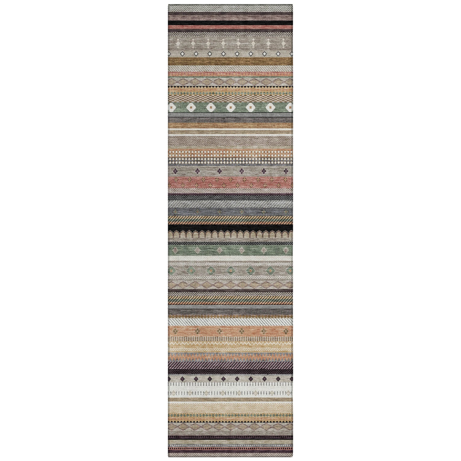Addison Chantille ACN2218 Stripes Machine Made Transitional Khaki Rug