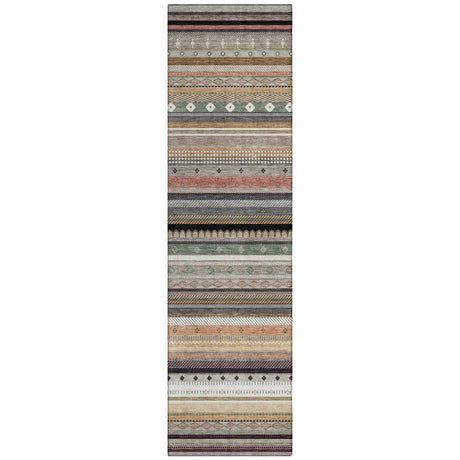 Addison Chantille ACN2218 Stripes Machine Made Transitional Khaki Rug