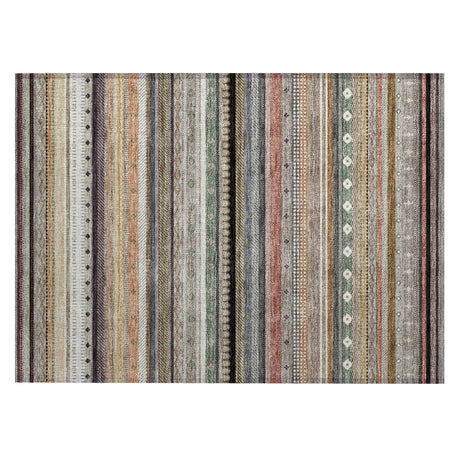 Addison Chantille ACN2218 Stripes Machine Made Transitional Khaki Rug