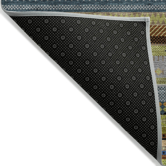 Addison Chantille ACN2218 Stripes Machine Made Transitional Olive Rug