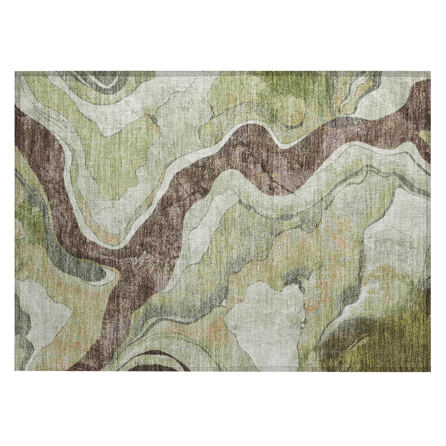 Addison Chantille ACN2219 Abstract Machine Made Transitional Aloe Rug