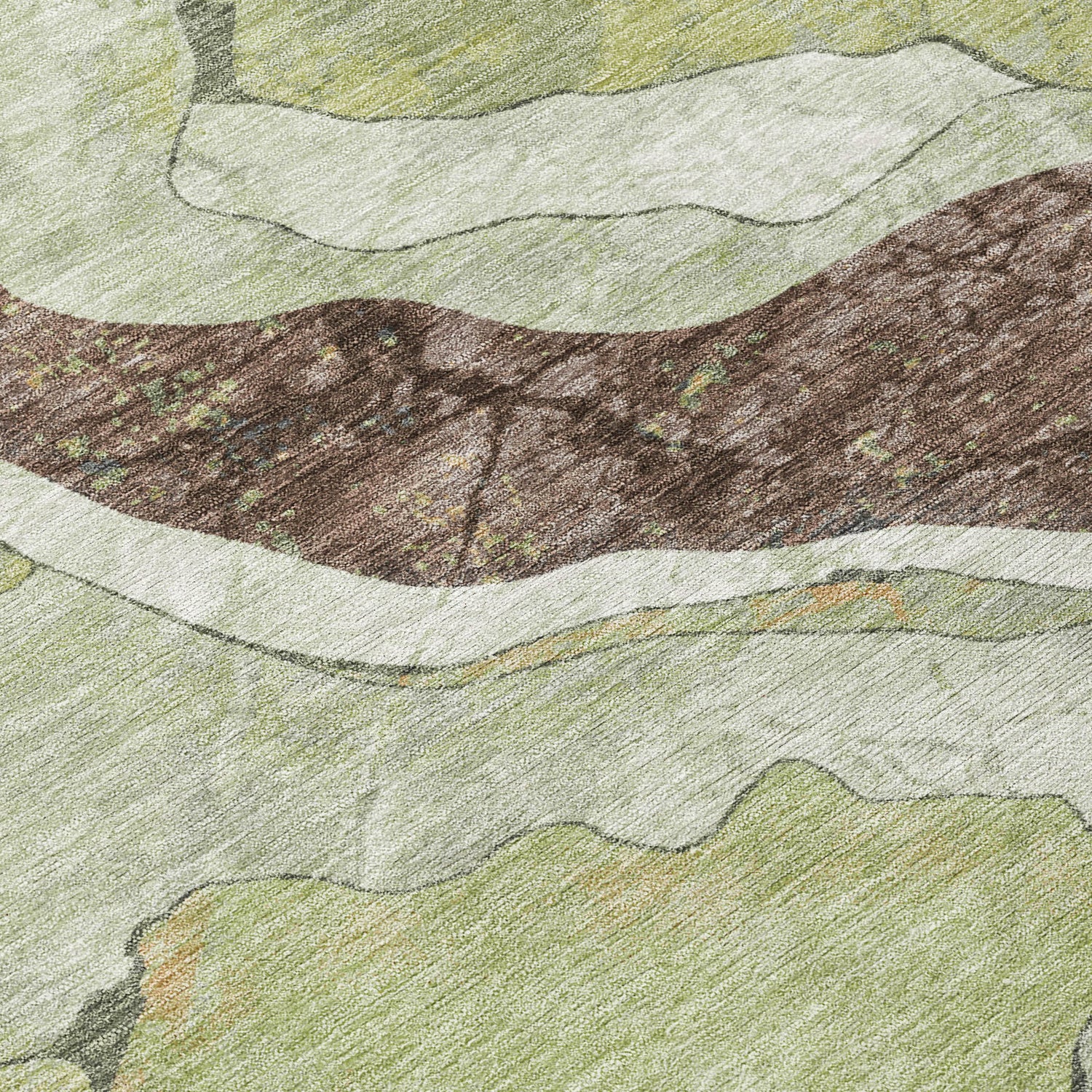 Addison Chantille ACN2219 Abstract Machine Made Transitional Aloe Rug