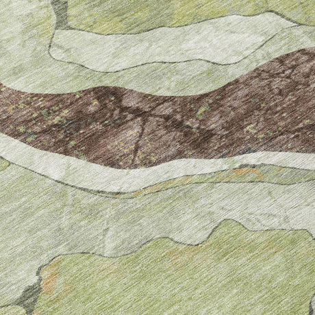 Addison Chantille ACN2219 Abstract Machine Made Transitional Aloe Rug