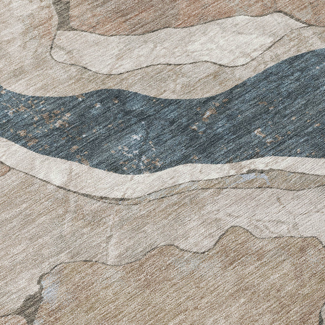 Addison Chantille ACN2219 Abstract Machine Made Transitional Beige Rug