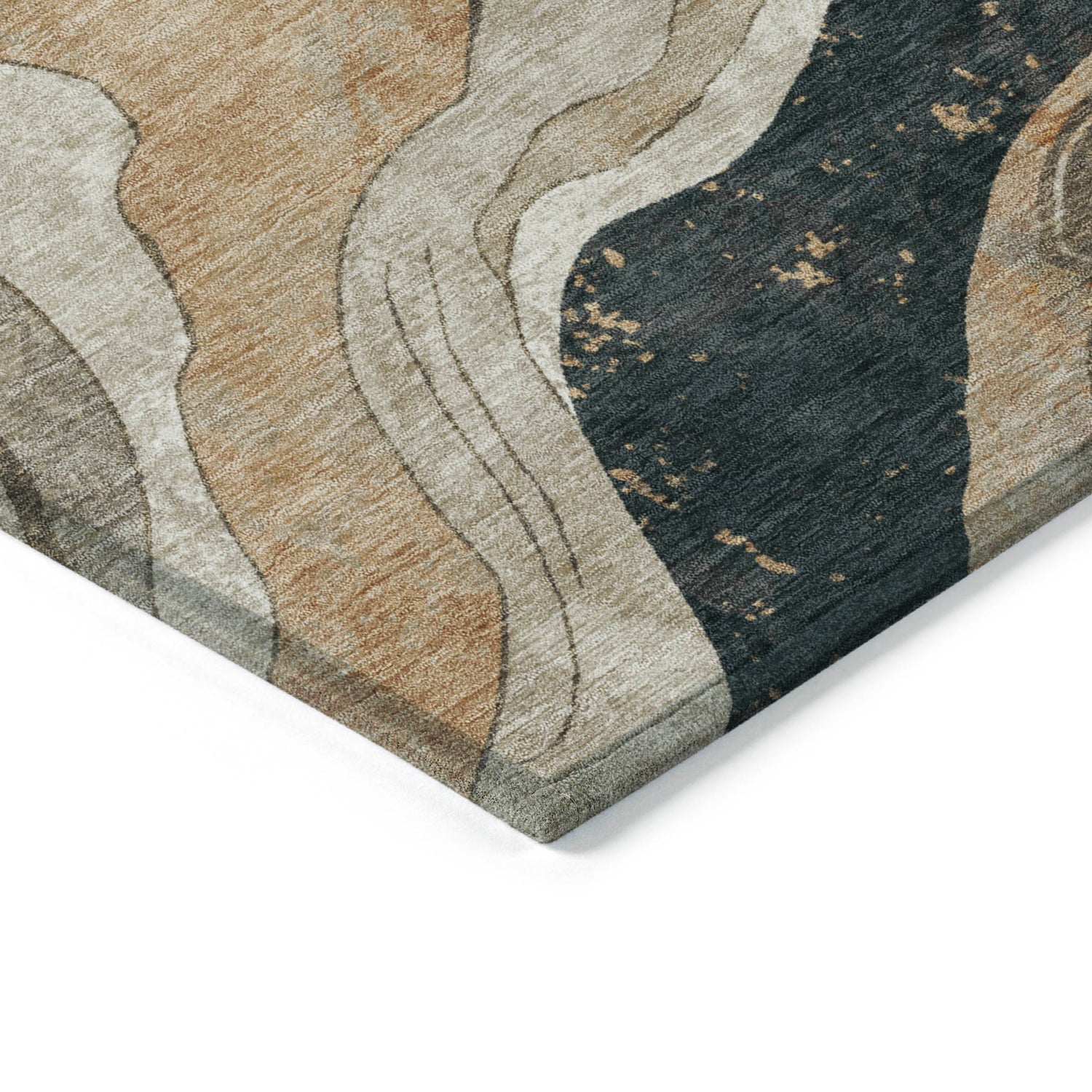 Addison Chantille ACN2219 Abstract Machine Made Transitional Putty Rug