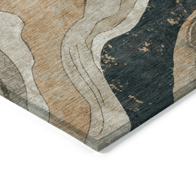 Addison Chantille ACN2219 Abstract Machine Made Transitional Putty Rug