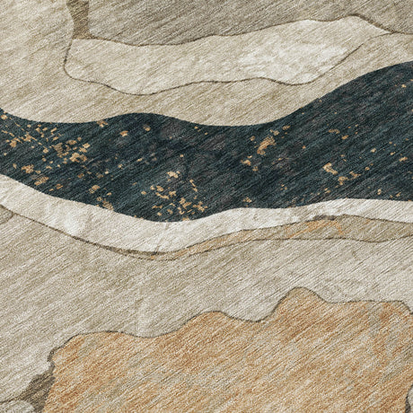 Addison Chantille ACN2219 Abstract Machine Made Transitional Putty Rug