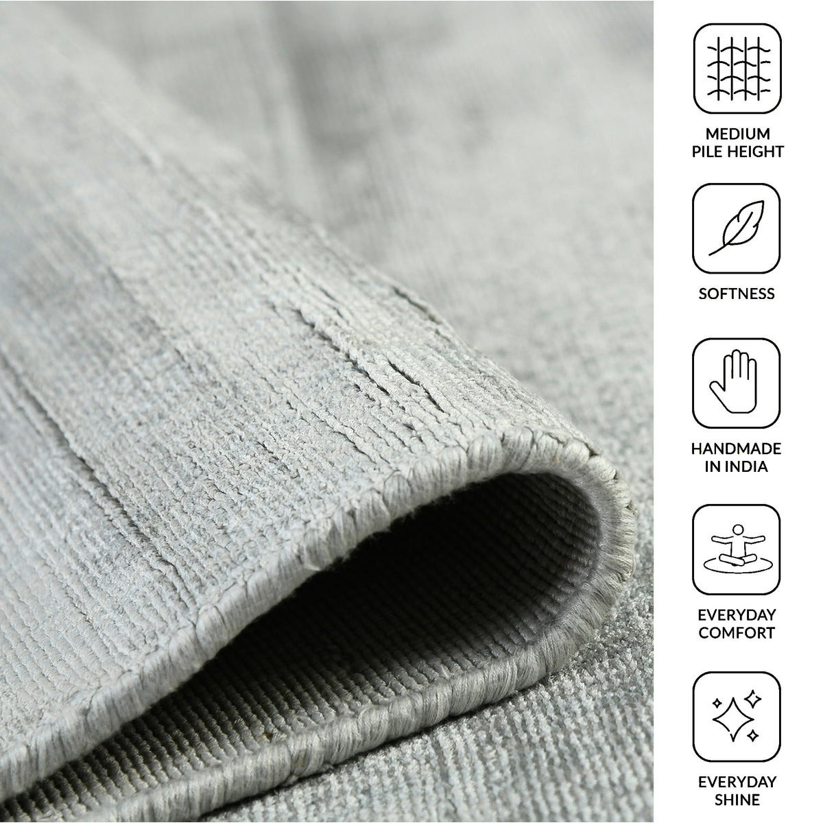 Amer Affinity AFN-1 Silver area rug - infographic view
