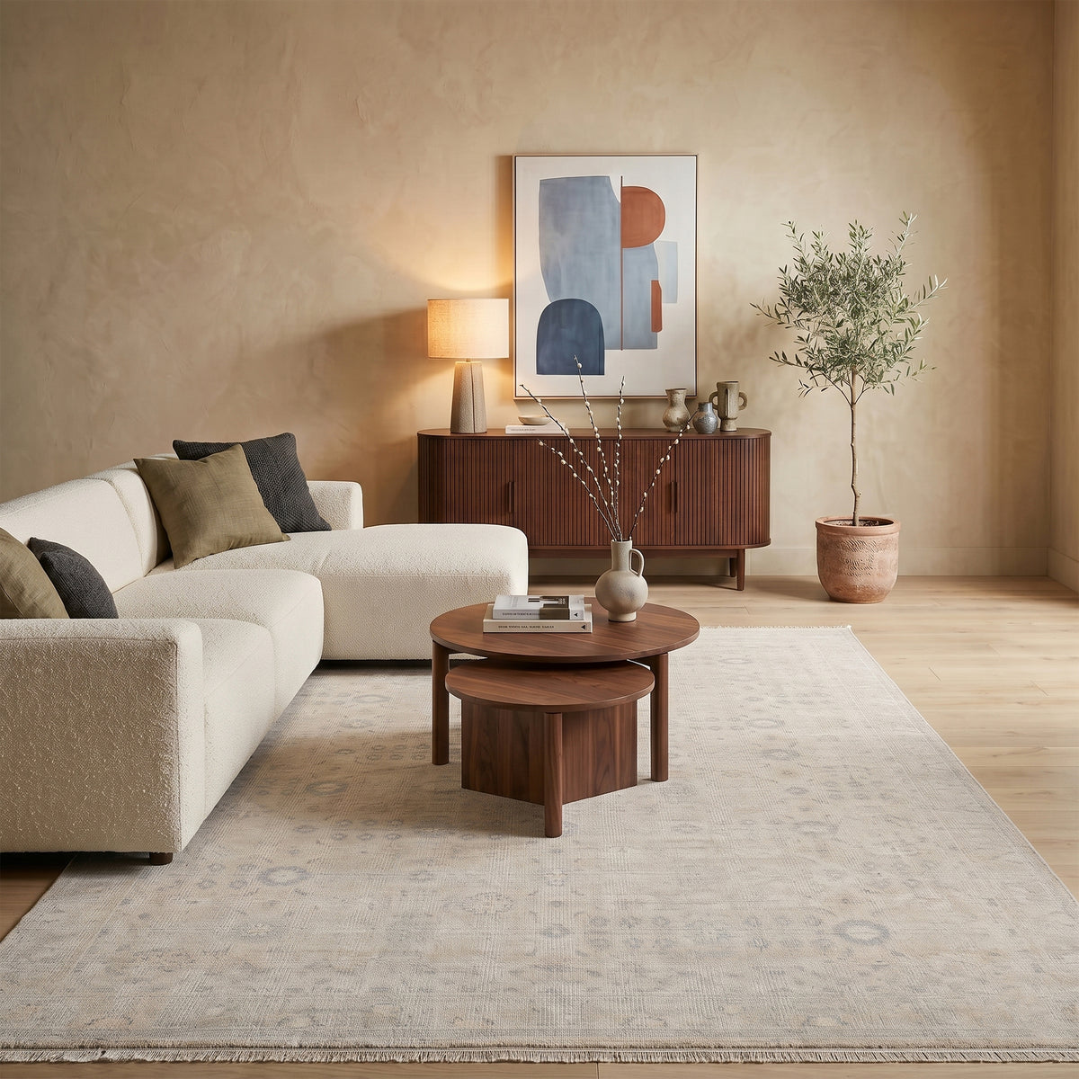 Amer Ainsley AIN-4 Moss Gray area rug - lifestyle view