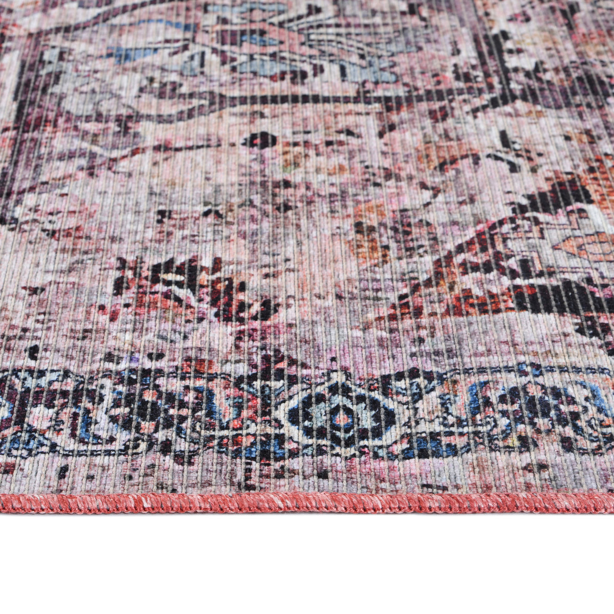 Amer Alaska ALA-1 Beige / Red area rug - profile view