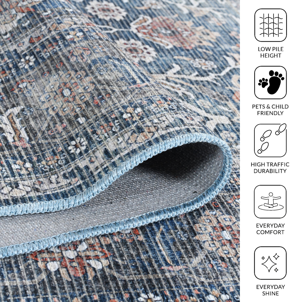 Amer Alaska ALA-5 Blue / Green area rug - infographic view