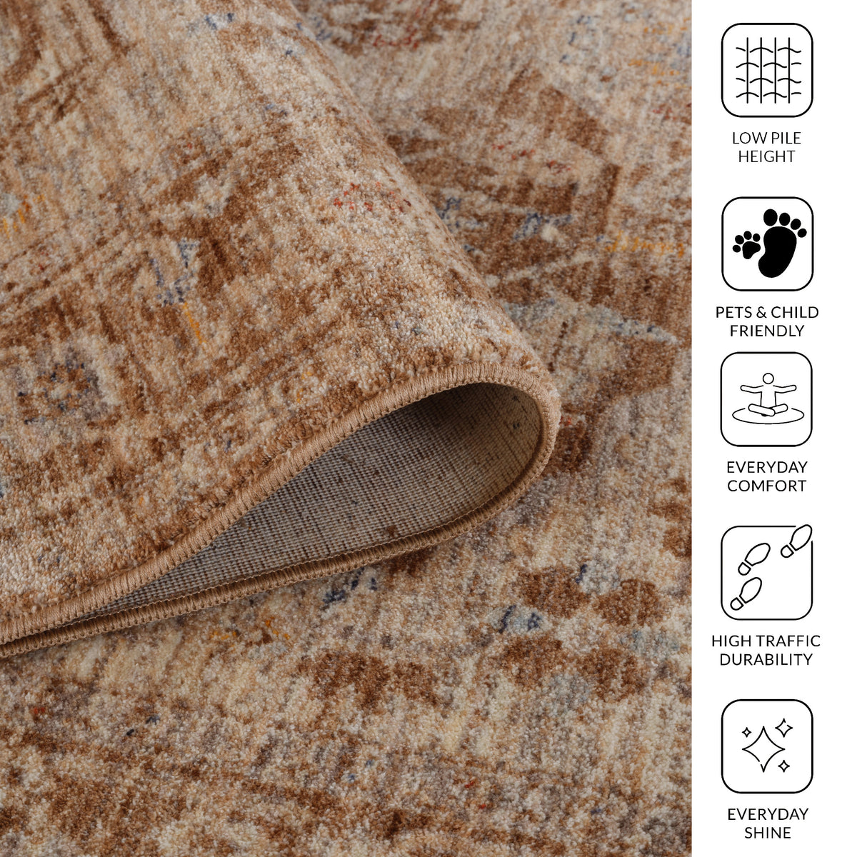 Amer Albany ALB-4 Sand area rug - infographic view
