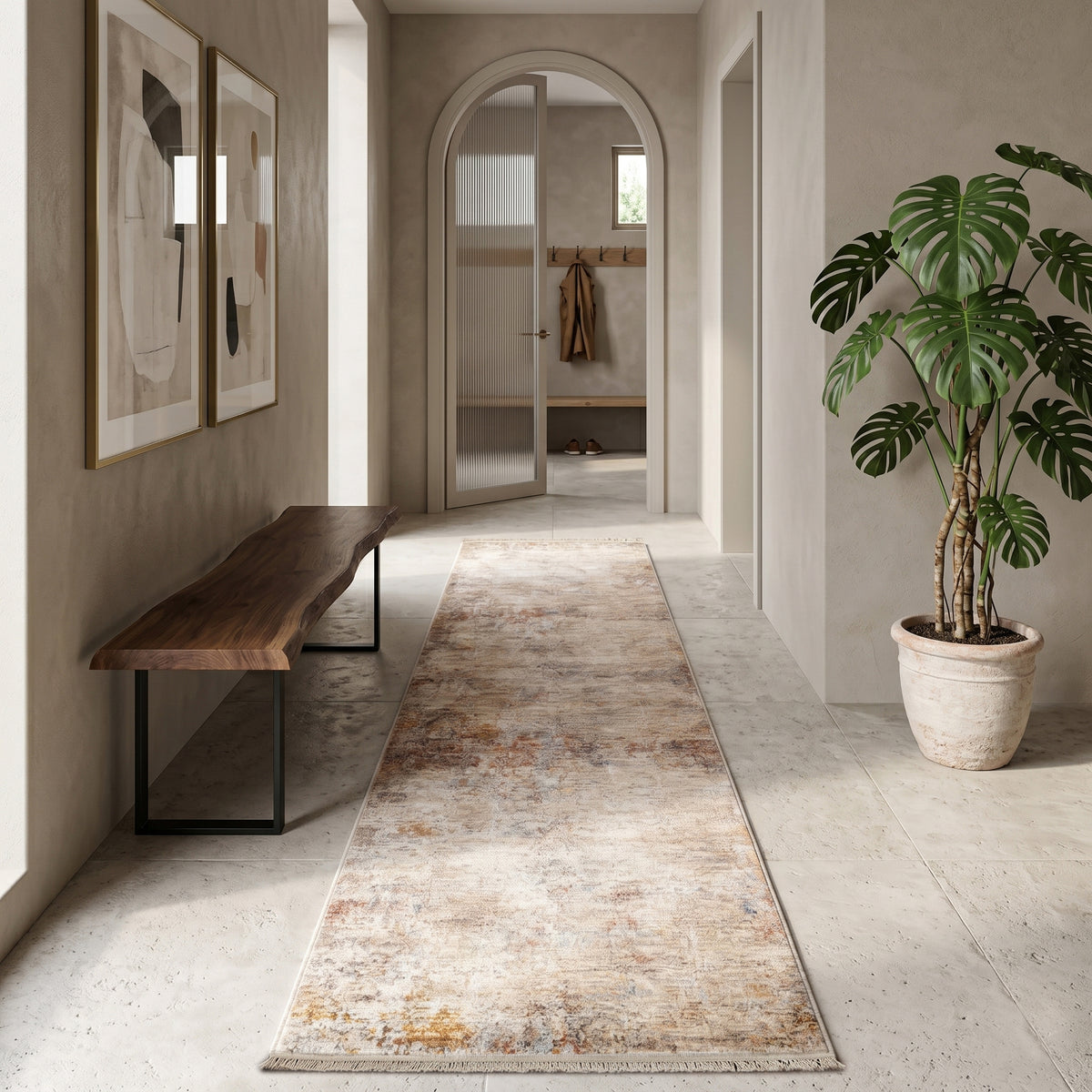 Amer Albany ALB-7 Beige area rug - lifestyle view