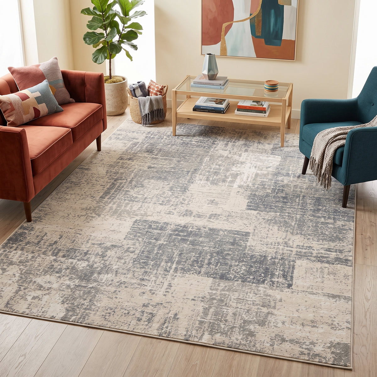 Amer Alpine ALP-3 Light Blue area rug - lifestyle view