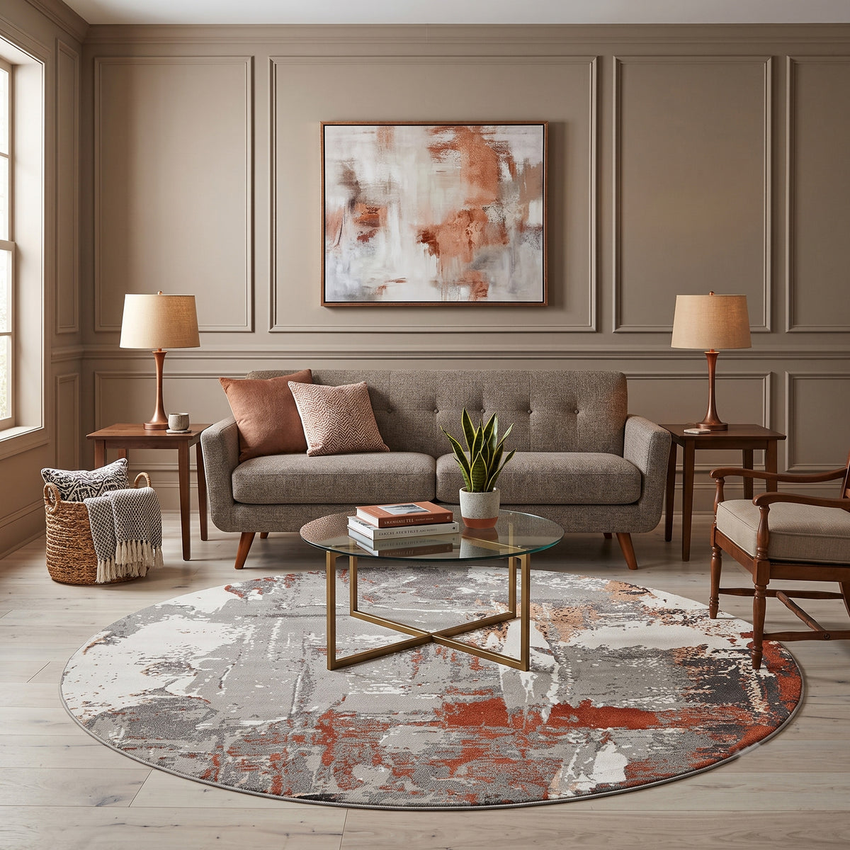 Amer Alpine ALP-5 Rust area rug - lifestyle view