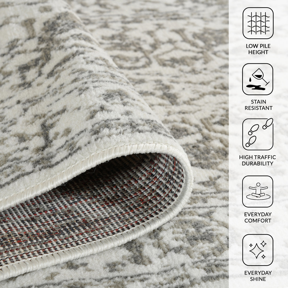 Amer Alpine ALP-8 Light Gray area rug - infographic view