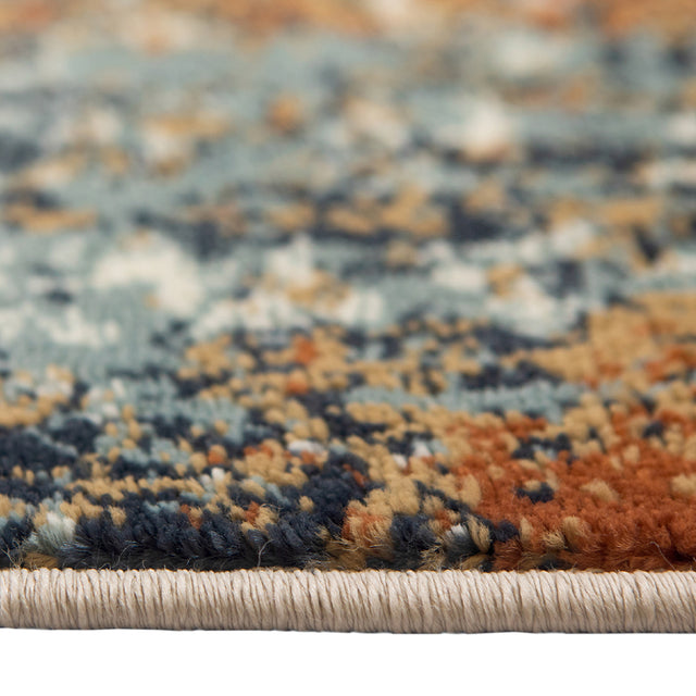 Amer Allure Contemporary Power-Loom Beige/Rust Area Rug