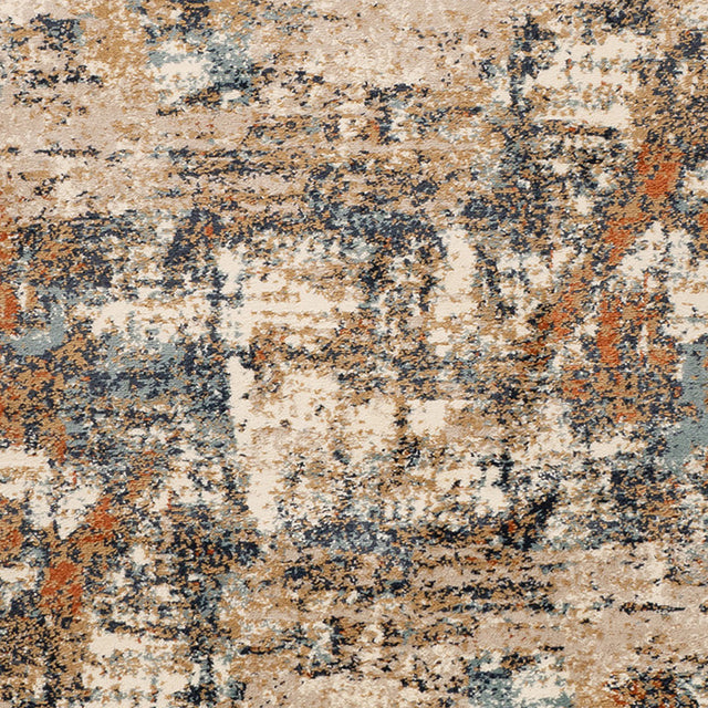 Amer Allure Contemporary Power-Loom Beige/Rust Area Rug