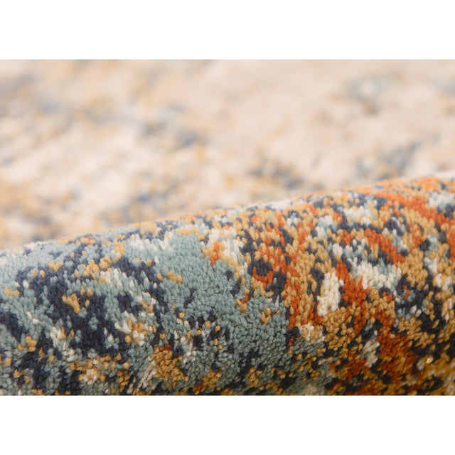 Amer Allure Contemporary Power-Loom Beige/Rust Area Rug