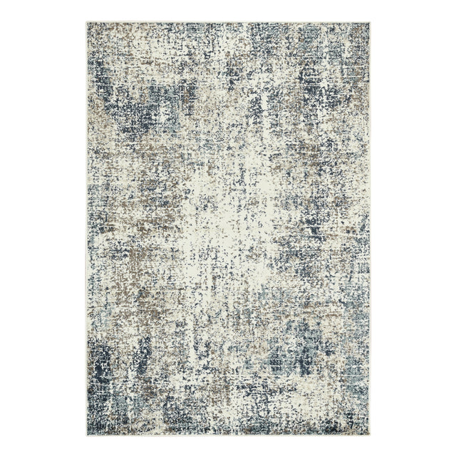 Amer Allure Contemporary Power-Loom Gray Blue Area Rug