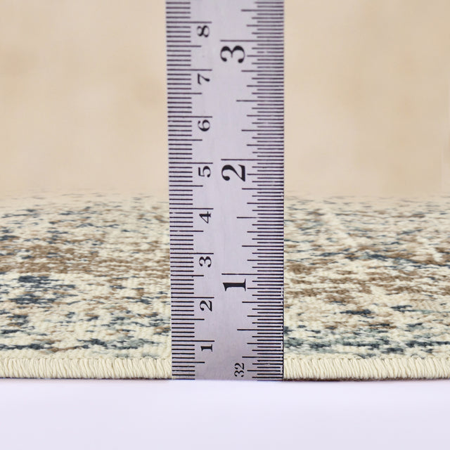 Amer Allure Contemporary Power-Loom Gray Blue Area Rug