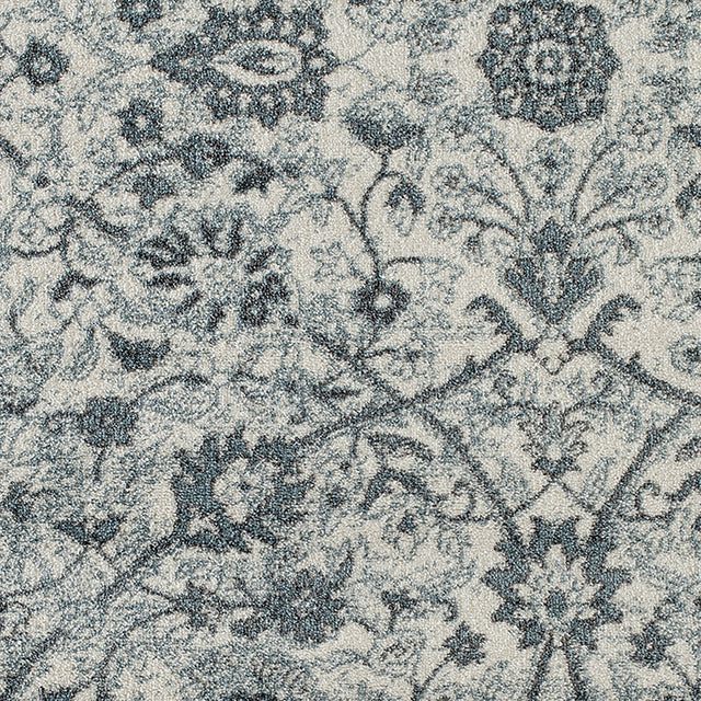 Amer Alexandria Classic Floral Power-Loom Light Blue Area Rug