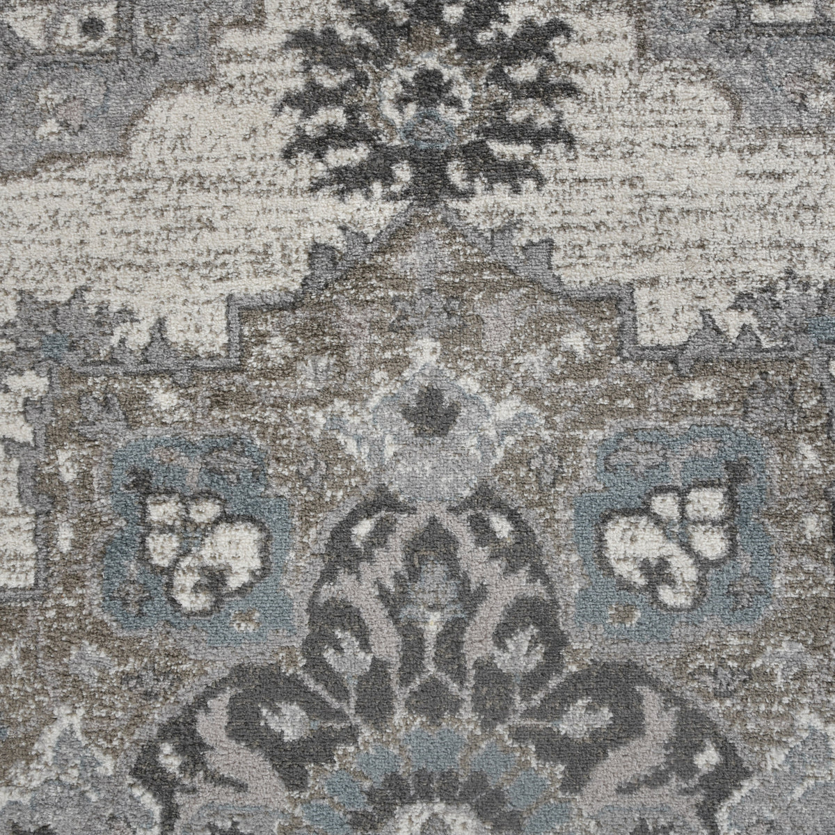 Amer Alexandria ALX-51 Ivory / Stone Gray area rug - color swatch view
