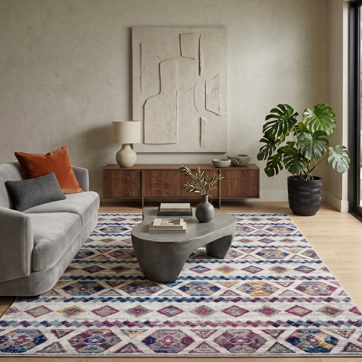 Amer Alexandria ALX-80 Gray area rug - lifestyle view
