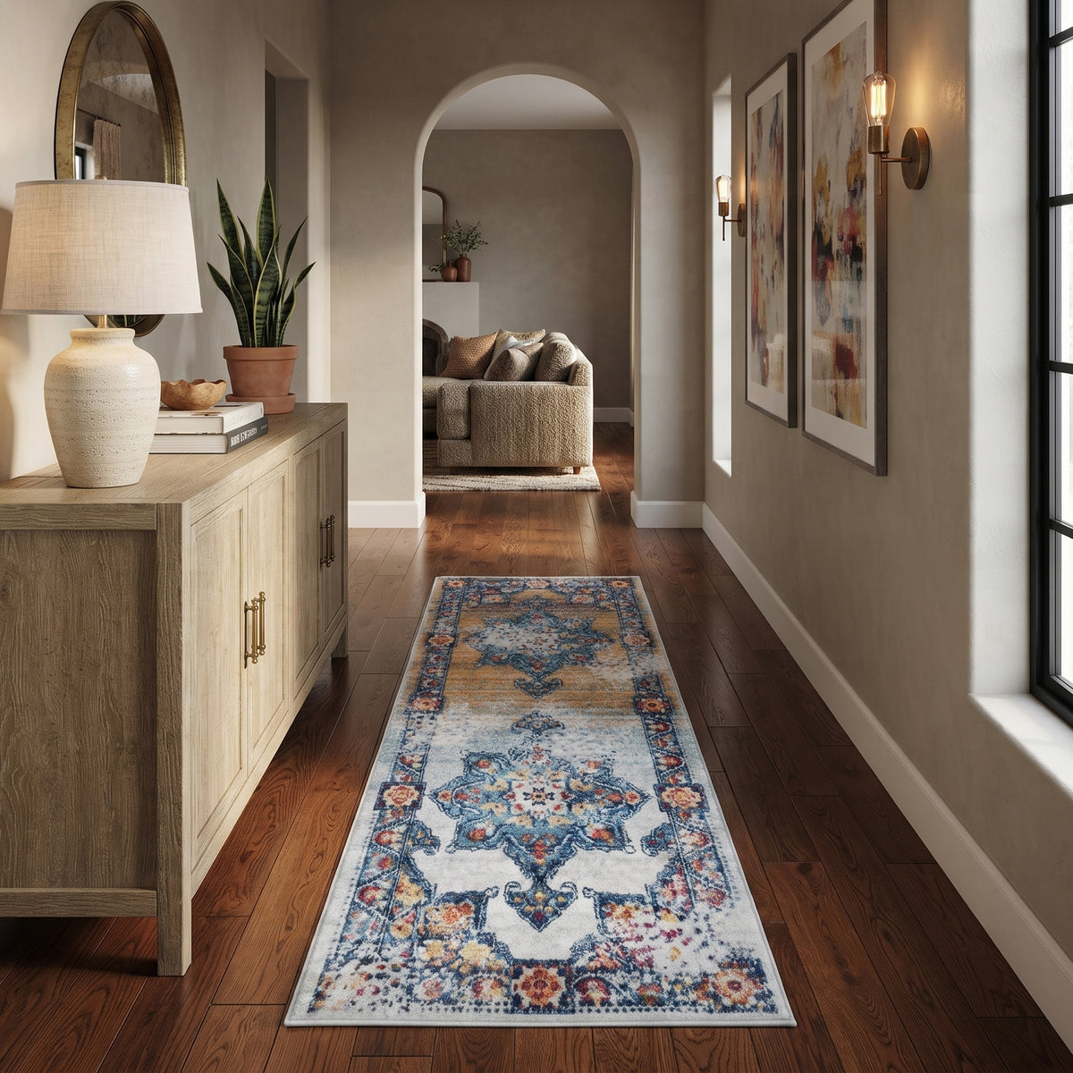Amer Alexandria ALX-82 Gray / Gold area rug - lifestyle view