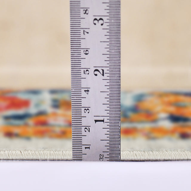 Amer Alexandria Farmhouse Bordered Power-Loom Ivory/Gold Area Rug