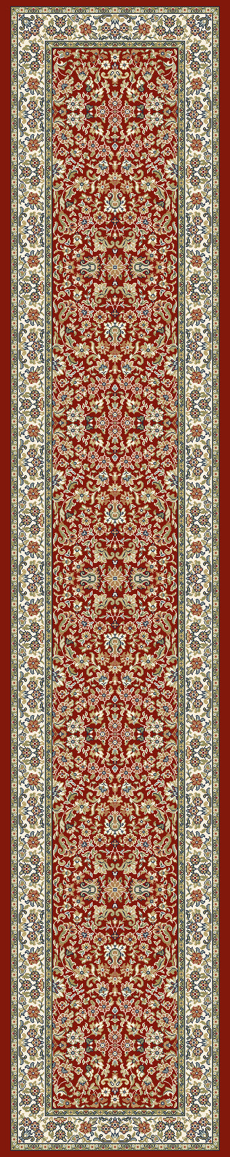 Dynamic Rugs Ancient Garden 57078 Red / Ivory Rugs - runner view