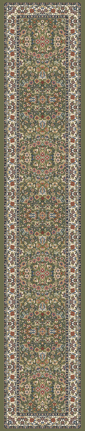 Dynamic Rugs Ancient Garden 57078 Green / Ivory Rugs - runner view