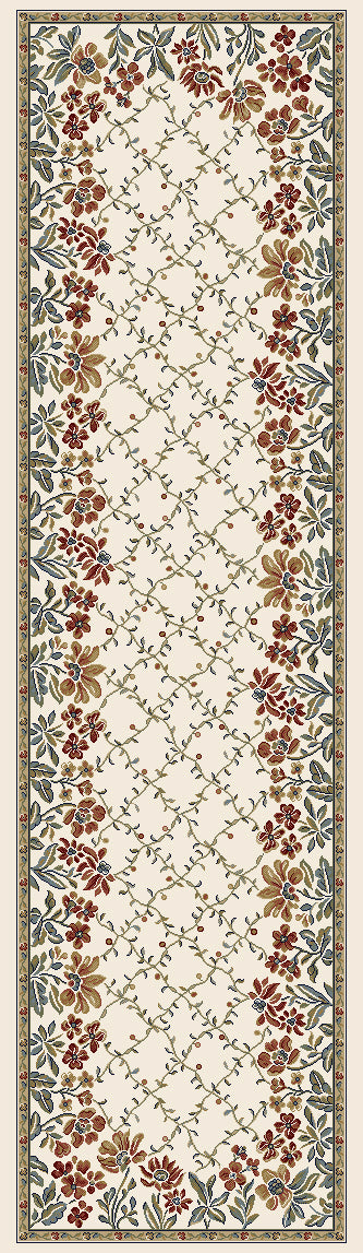 Dynamic Rugs Ancient Garden 57084 Ivory Rugs - runner view