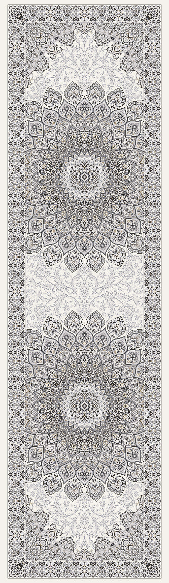 Dynamic Rugs Ancient Garden 57090 Cream / Grey Rugs - runner view