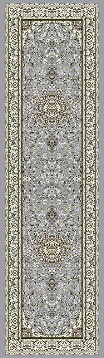 Dynamic Rugs Ancient Garden 57119 Steel Blue / Cream Rugs - runner view