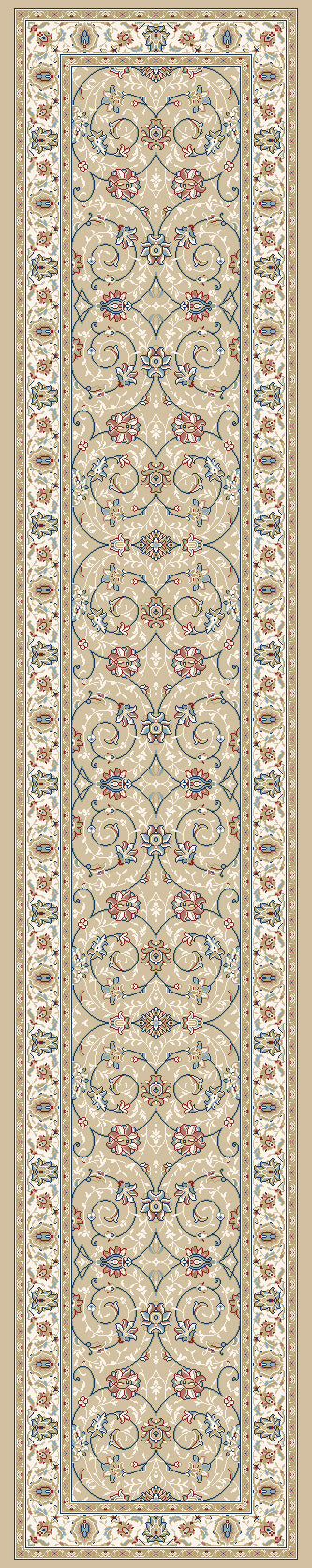 Dynamic Rugs Ancient Garden 57120 Lt Gold / Ivory Rugs - runner view